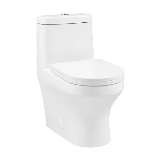 Vézina One-Piece Elongated Toilet Dual Vortex Flush 1.1/1.6 gpf